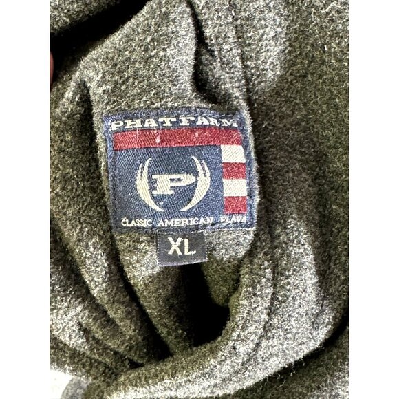 Phat Farm mens XLarge reversable wool blend varsity jacket Grey, yellow and blac - Picture 6 of 15